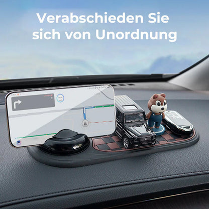 Tapis antidérapant avec support téléphone – Organisateur de tableau de bord