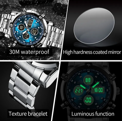 Montre de Luxe SKMEI Quartz Digital Pour Homme.